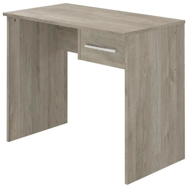 Bureau petit tiroir chene - Mélaminé chene - 90 x 50 x 74 cm