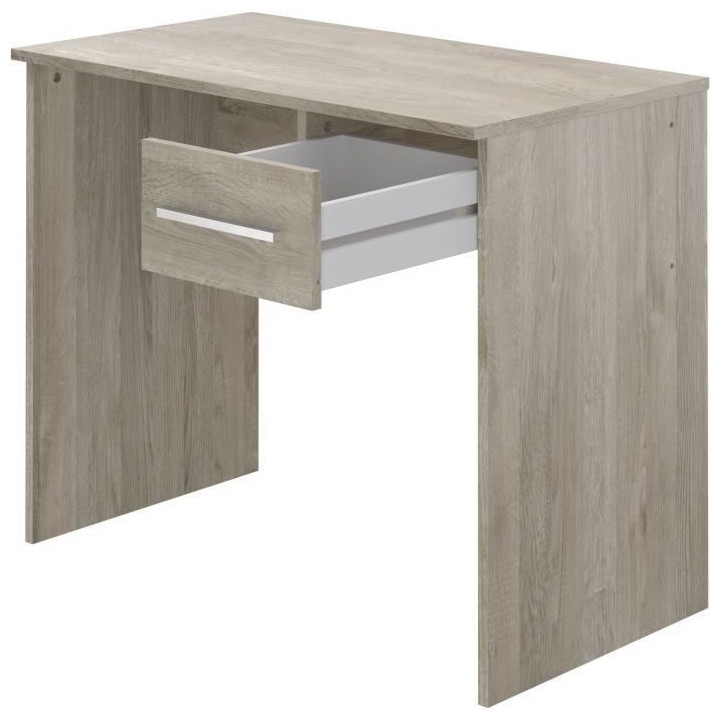 Bureau petit tiroir chene - Mélaminé chene - 90 x 50 x 74 cm