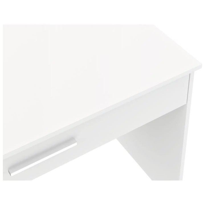 Bureau grand tiroir - Mélaminé blanc - 110 x 56 x 81,5 cm