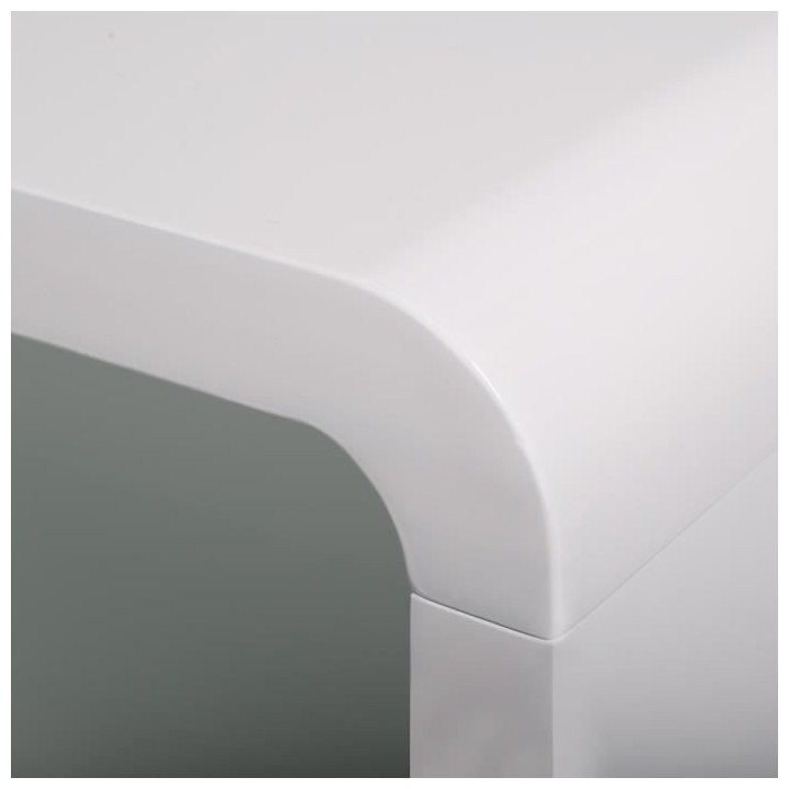 Table basse - Blanc - L 120 x P 60 x H 41 cm - BELLA