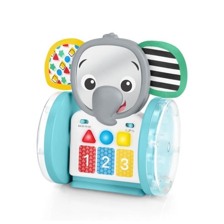 BABY EINSTEIN Jouet a roulettes Petit Eléphant, Musique et Lumieres,