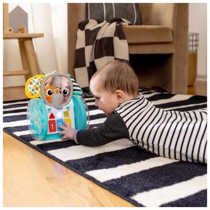 BABY EINSTEIN Jouet a roulettes Petit Eléphant, Musique et Lumieres,