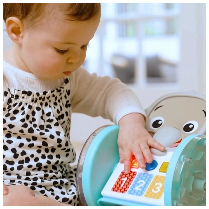 BABY EINSTEIN Jouet a roulettes Petit Eléphant, Musique et Lumieres,