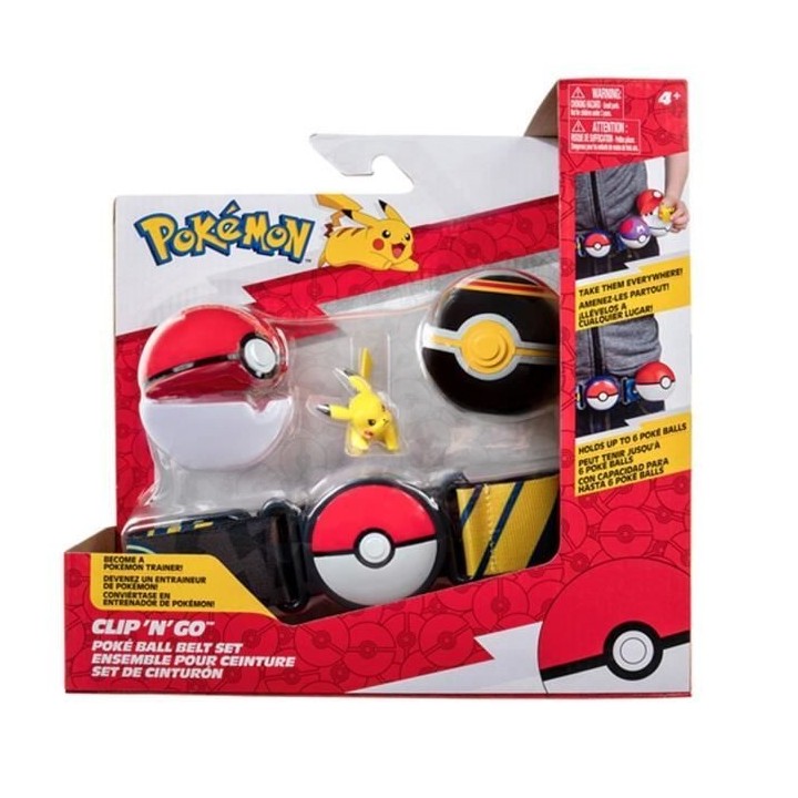Ceinture Clip 'N' Go BANDAI - Pokémon - 1 ceinture, 1 Poké Ball, 1 L