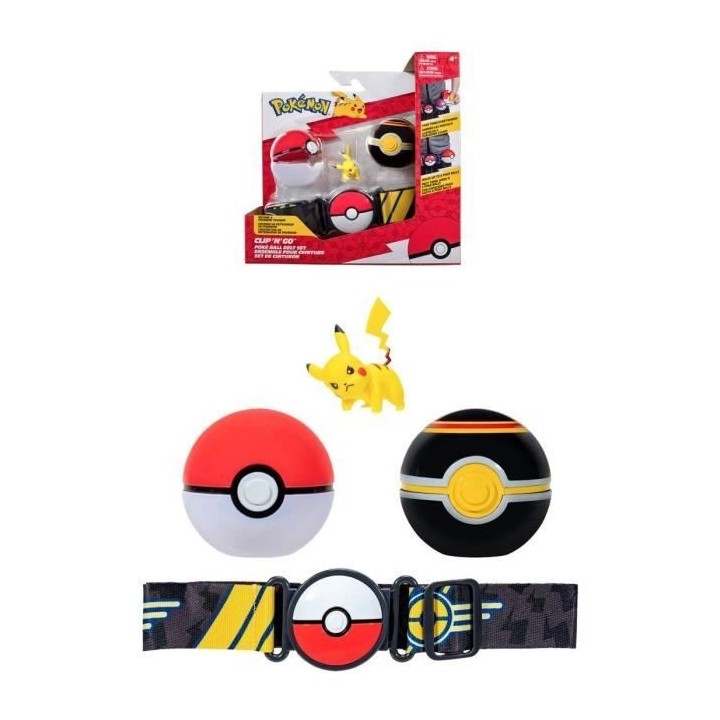 Ceinture Clip 'N' Go BANDAI - Pokémon - 1 ceinture, 1 Poké Ball, 1 L