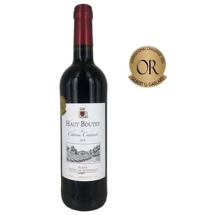 Haut Boutet du Château Cantinot 2018 Blaye Côtes de Bordeaux - Vin r