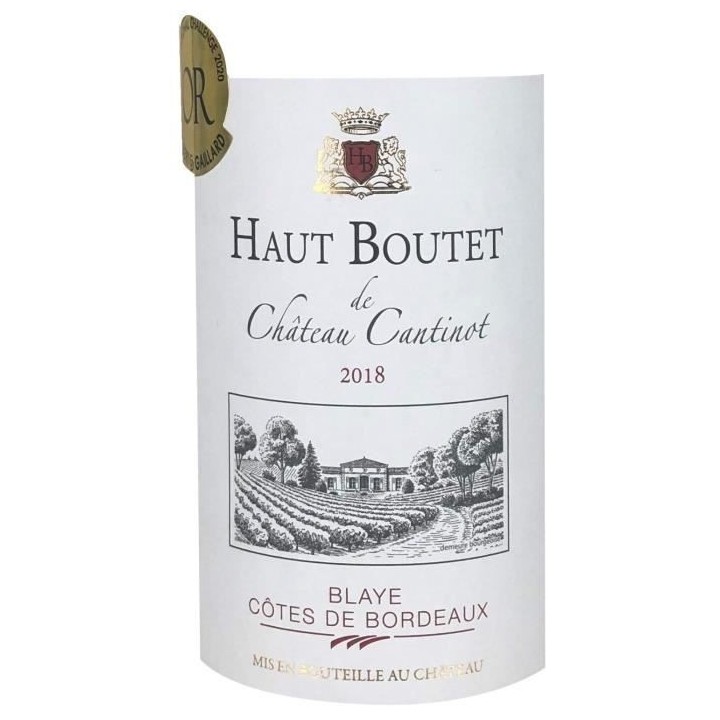 Haut Boutet du Château Cantinot 2018 Blaye Côtes de Bordeaux - Vin r