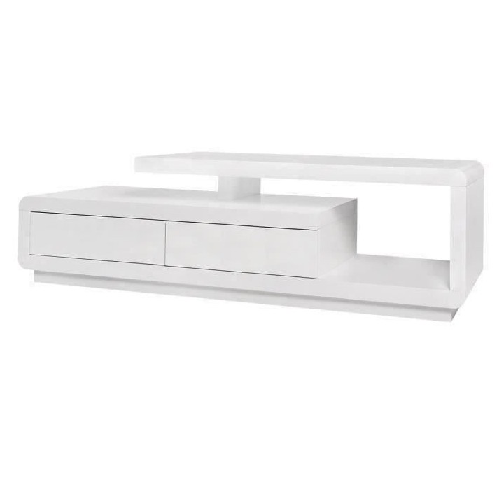 Meuble TV Style contemporain VENASSA -Panneaux alvéolaires- Blanc - 2