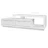 Meuble TV Style contemporain VENASSA -Panneaux alvéolaires- Blanc - 2 tiroirs- L 160 x P 39 x H 45 cm