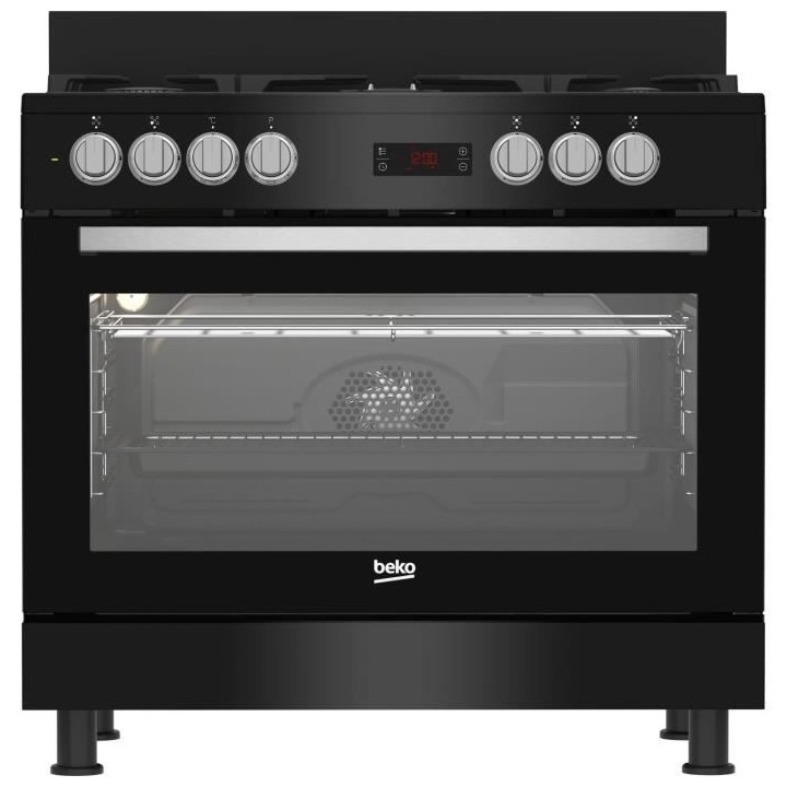 Cuisiniere - BEKO - GM15311DBNS - 90cm - 4 Gaz + 1 Double couronne - M