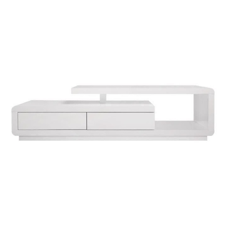 Meuble TV Style contemporain VENASSA -Panneaux alvéolaires- Blanc - 2