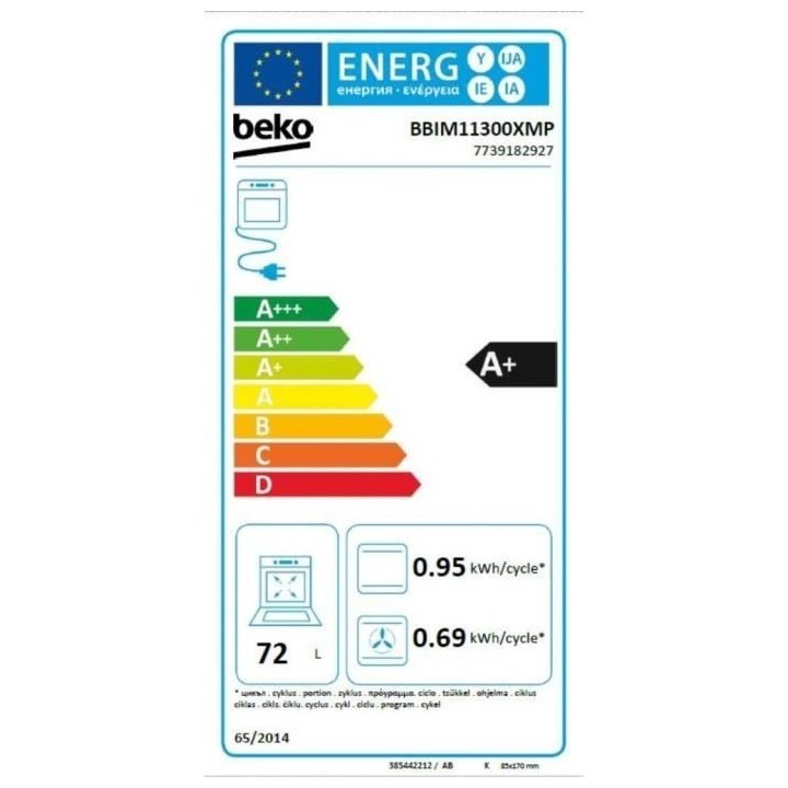 Four encastrable Pyrolyse Chaleur pulsée BEKO BBIM11300XMP Inox - Por