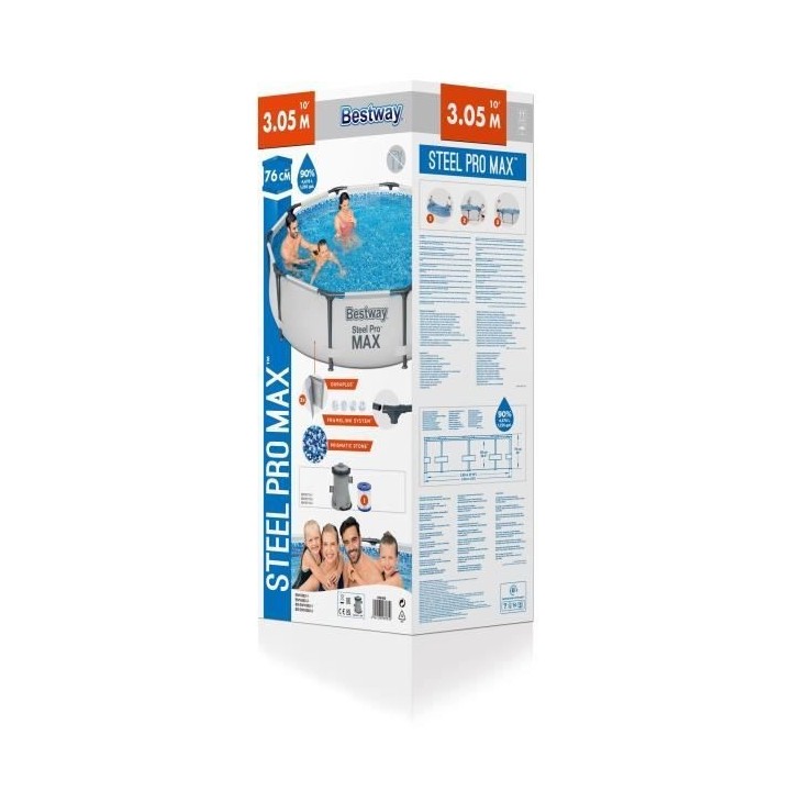 Kit Piscine hors sol tubulaire BESTWAY Steel Pro Max™ - 305 x 76 cm