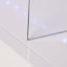 Meuble TV LED contemporain BLUE LIGHT - MDF- Blanc laqué brillant - 3 tiroirs - L 160 x P 39 x H 45 cm