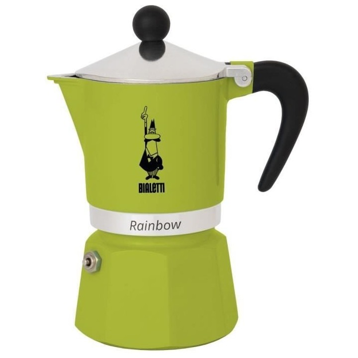 Cafetiere italienne - BIALETTI - RAINBOW - 6 tasses - 0,30 L - Vert