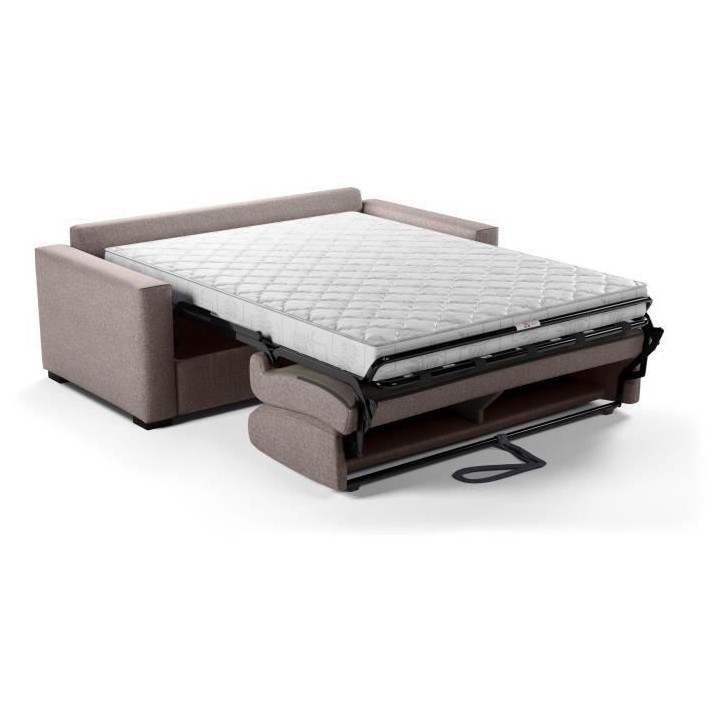 Canapé convertible express - MARIUS - Tissu Beige - 190 x 100 x 87 cm