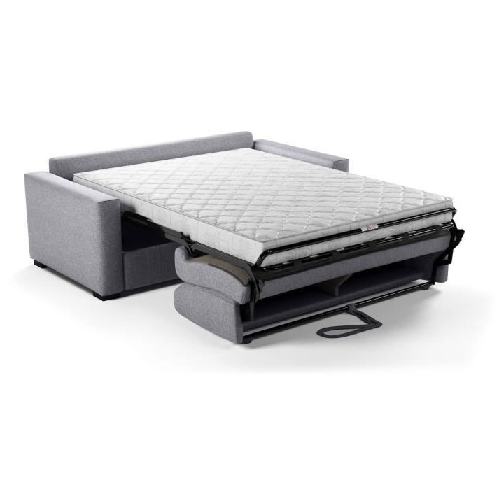 Canapé convertible express - MARIUS - Tissu Gris clair - 190 x 100 x