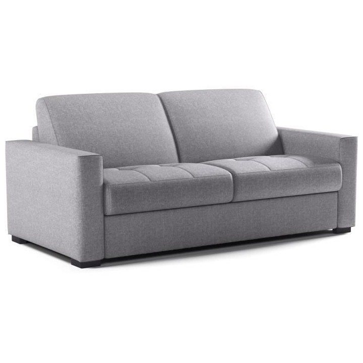 Canapé convertible express - MARIUS - Tissu Gris clair - 190 x 100 x