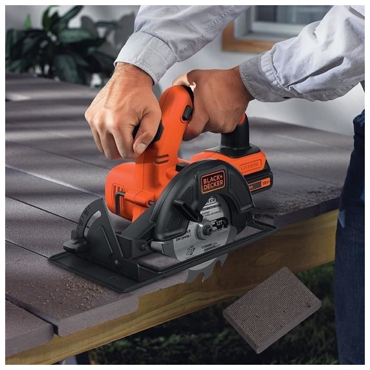 Scie Circulaire sans-fil BLACK+DECKER BDCCS18N-XJ - 18V, 140mm, Semell