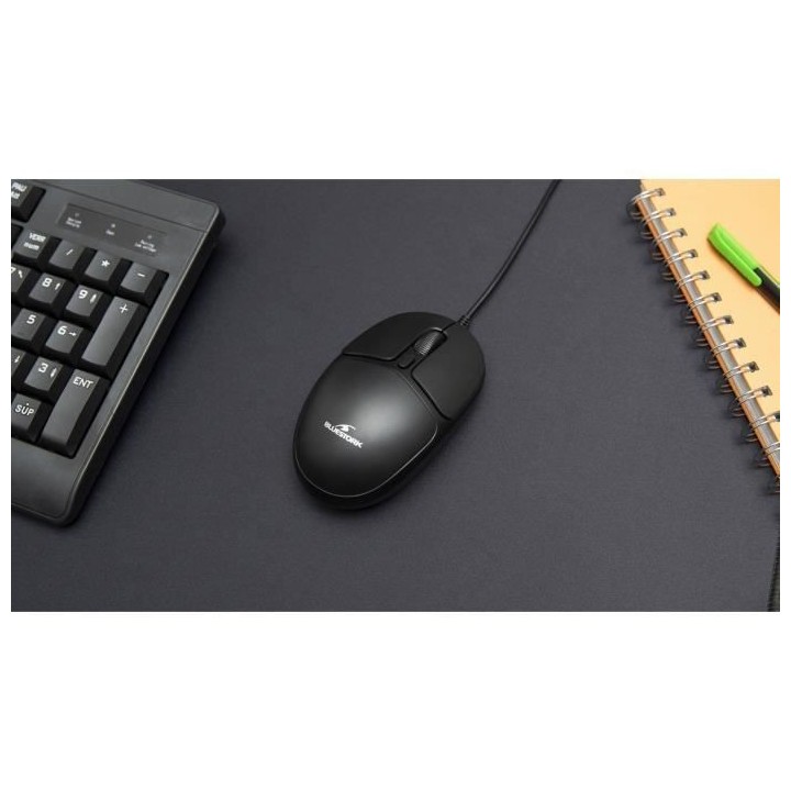Souris filaire - BLUESTORK - OFFICE 10 - PC /Mac - Noir