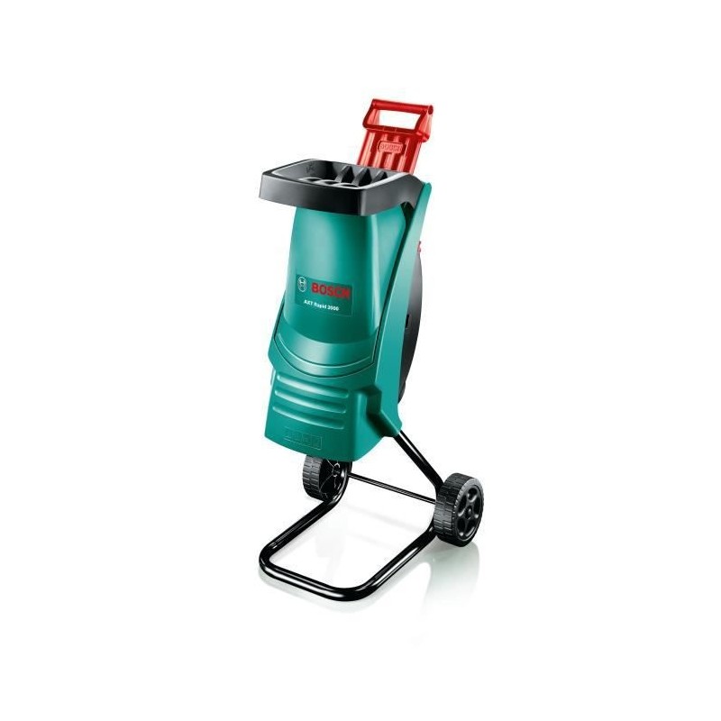 Broyeur de végétaux rapide Bosch - AXT Rapid 2000 (2000W, poussoir pour déchets verts, débit : 80 kg/h, coupe maximale: Ø 3