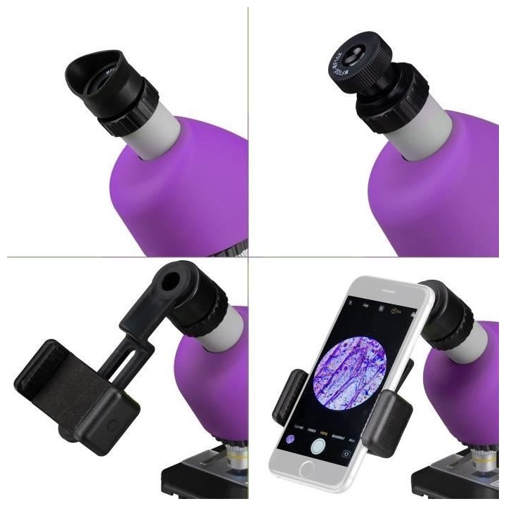 Microscope 40x-640x - BRESSER JUNIOR - Éclairage LED - kit d'expérim