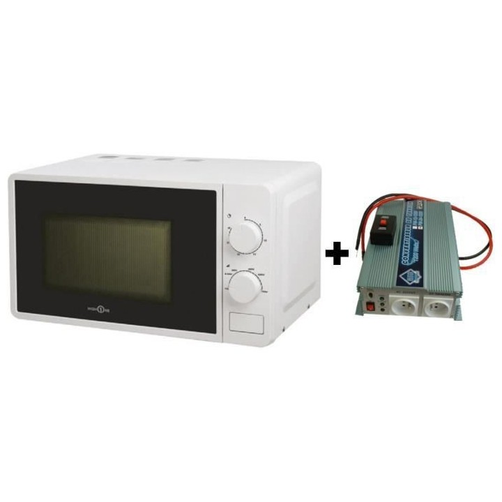 Pack Convertisseur de Tension 24/220V 1200W avec Télécommande - Micr