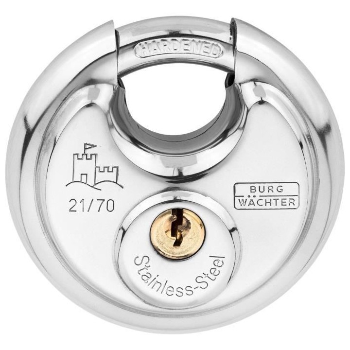 Cadenas cylindrique - BURG WACHTER - 21 70 SB - Acier inoxydable 70 mm