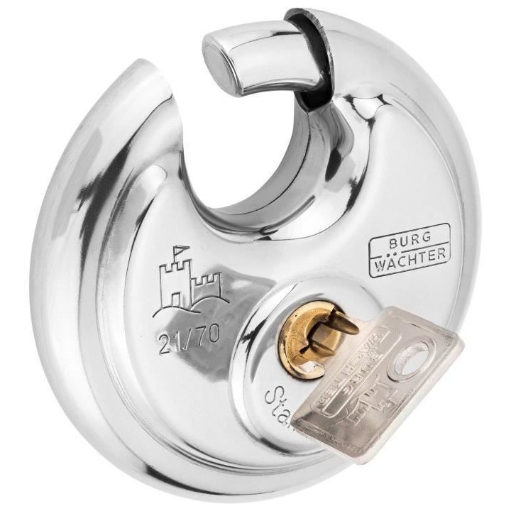 Cadenas cylindrique - BURG WACHTER - 21 70 SB - Acier inoxydable 70 mm