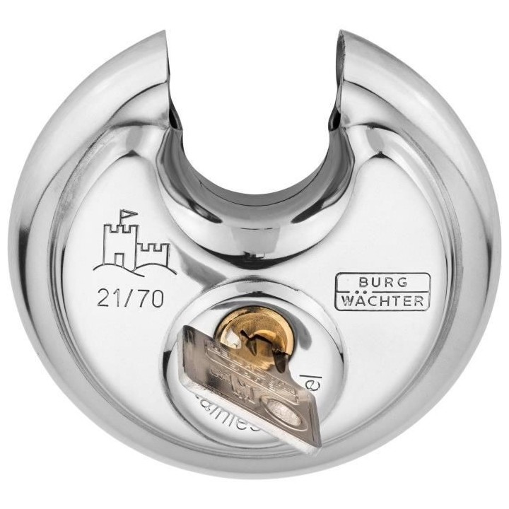 Cadenas cylindrique - BURG WACHTER - 21 70 SB - Acier inoxydable 70 mm