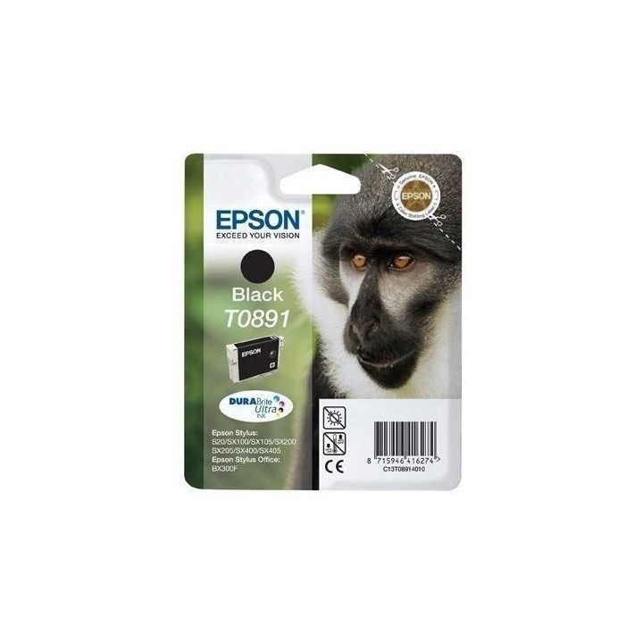 EPSON Cartouche d'encre T0891 Noir - Singe (C13T08914011)