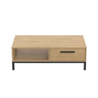 Table basse 1 tiroir / 1 niche - CRAFT - Rectangulaire - Chene Hamilto