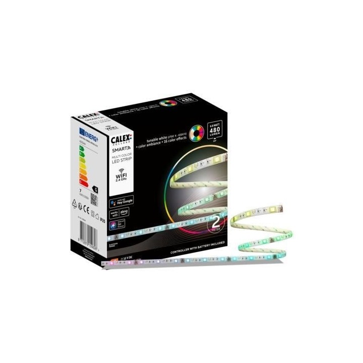 CALEX - Smart LED Ruban 2M 6,8W 480lm RGBCCT 2700-6500K + Telecommande