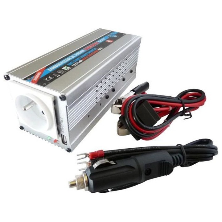 HTC Convertisseur 12 / 24 V Automatique 220 / 240 V 350 W USB 0,5 A