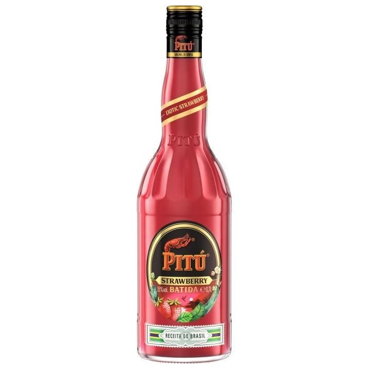 PITÚ BATIDA STRAWBERRY - Liqueur a base de Cachaça - 70CL - 16%