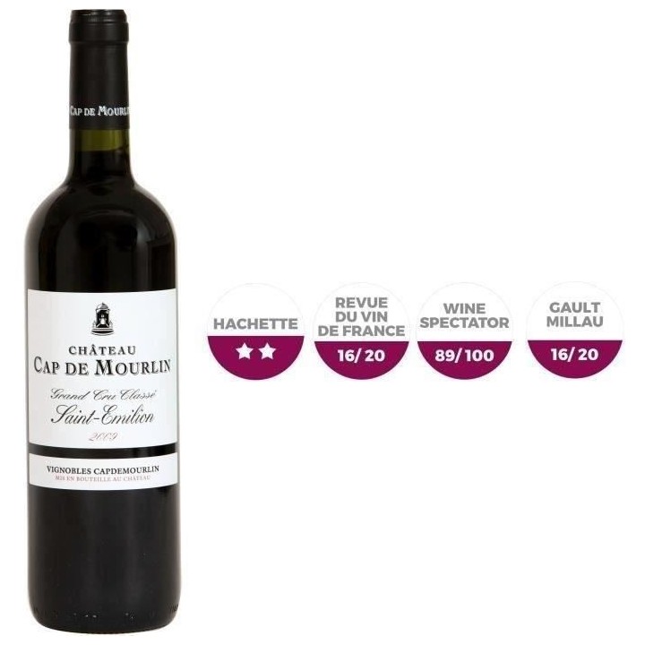 Château Cap de Mourlin 2006 Saint-Emilion Grand Cru - Vin rouge de Bo