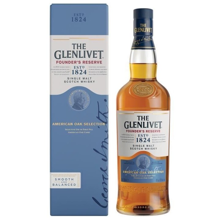 The Glenlivet - Founder's Reserve - Whisky Ecossais Single Malt - 40,0