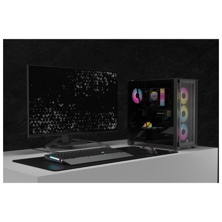 Boitier PC - CORSAIR - iCUE 4000D RGB Airflow - Moyen-tour - 3 ventila