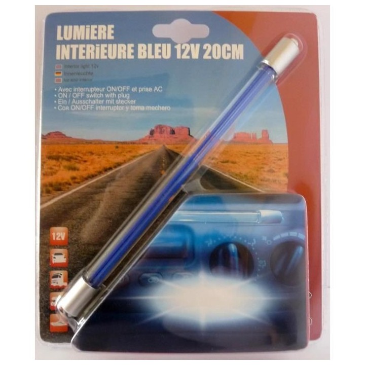 Neon interieur 20 cm - 12V - Bleu