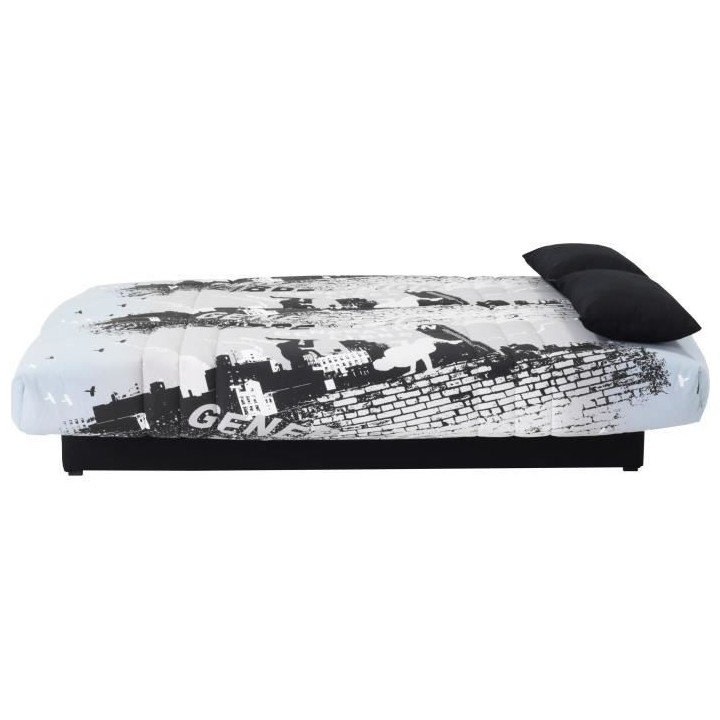 Clic clac 3 places DREAM - Tissu 100% Coton imprimé Parkour gris - Co