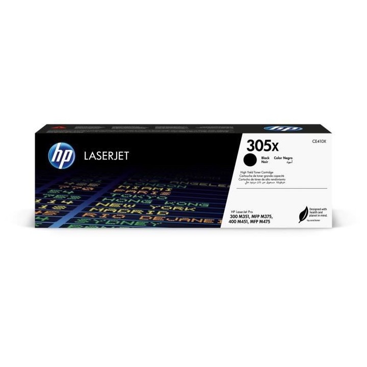 Cartouche de toner HP 305X noir authentique pour imprimantes LaserJet