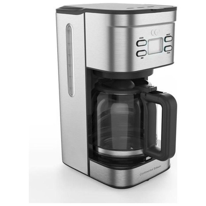Cafetiere filtre programmable CONTINENTAL EDISON Inox
