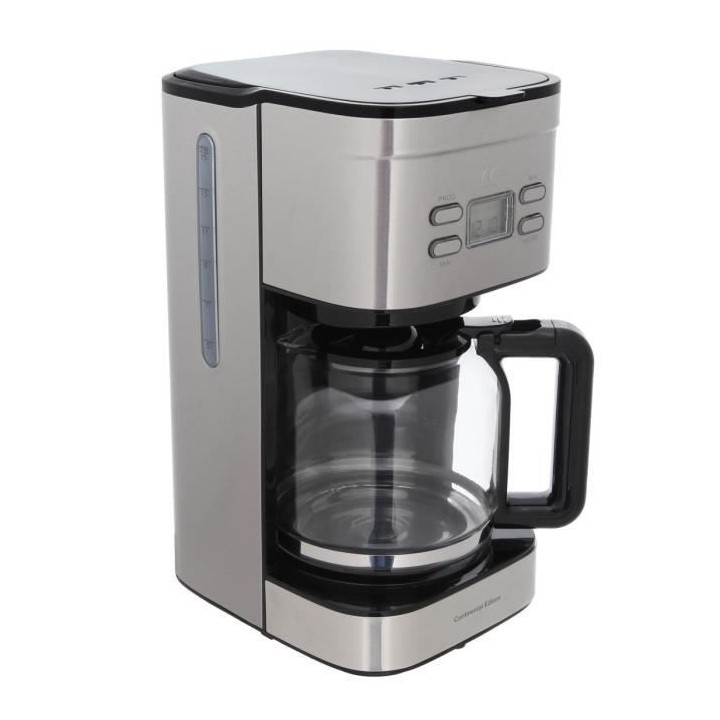 Cafetiere filtre programmable CONTINENTAL EDISON Inox