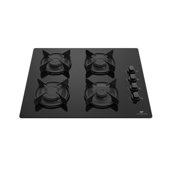 Table 4 foyers CONTINENTAL EDISON - Gaz - Verre noir