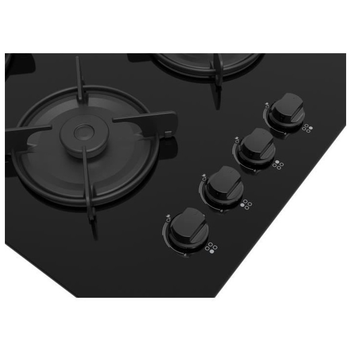 Table 4 foyers CONTINENTAL EDISON - Gaz - Verre noir