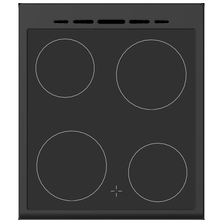 Cuisiniere vitrocéramique CONTINENTAL EDISON CECV50FCB - 4 feux - L49