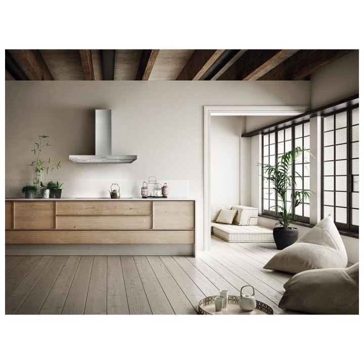 Hotte décorative inox CONTINENTAL EDISON CEHD6058S - 60 cm