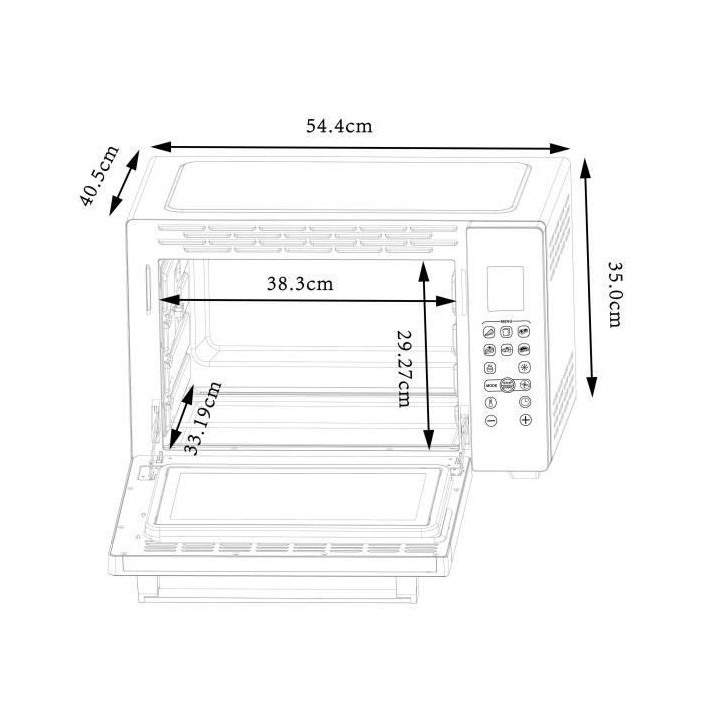 CONTINENTAL EDISON CEMF38DIG - Minifour électrique 38L noir - 1600W -