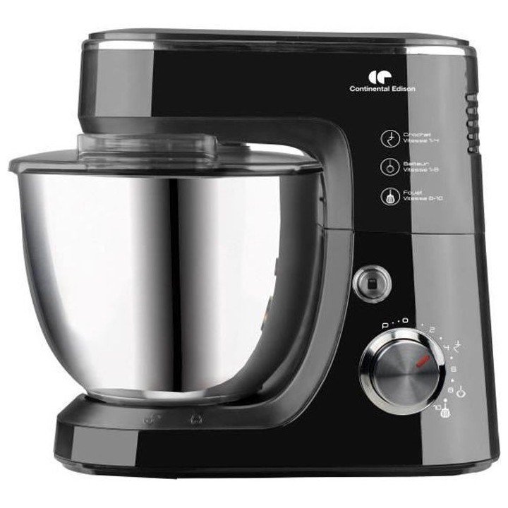 Robot pâtissier CONTINENTAL EDISON CERP800B - 800W - Noir