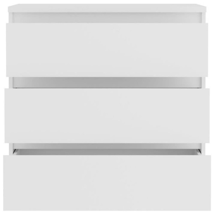 Commode CHELSEA 3 Tiroirs - Couleur blanc mat - L 77,2 x P 42 x H 79,9